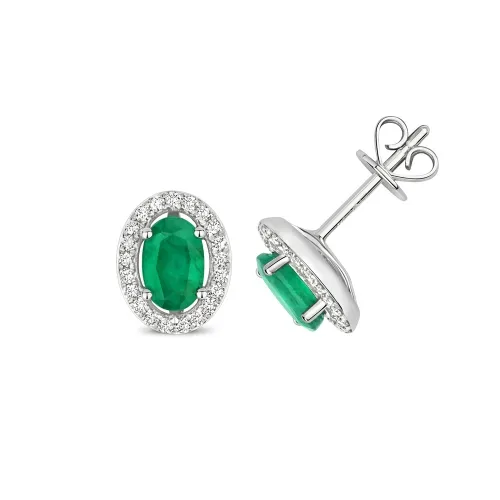 Emerald  and  Diamond Earrings